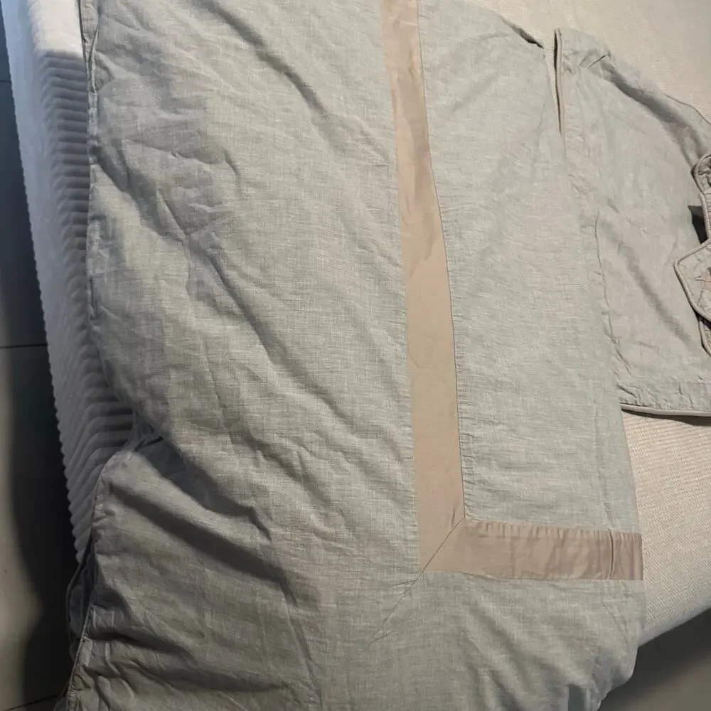Lauren Ralph Lauren Sateen Cotton Taupe Duvet Cover King with Euro Shams
